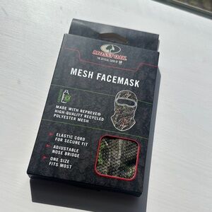 Mossy Oak Mesh Facemask - Black and Green